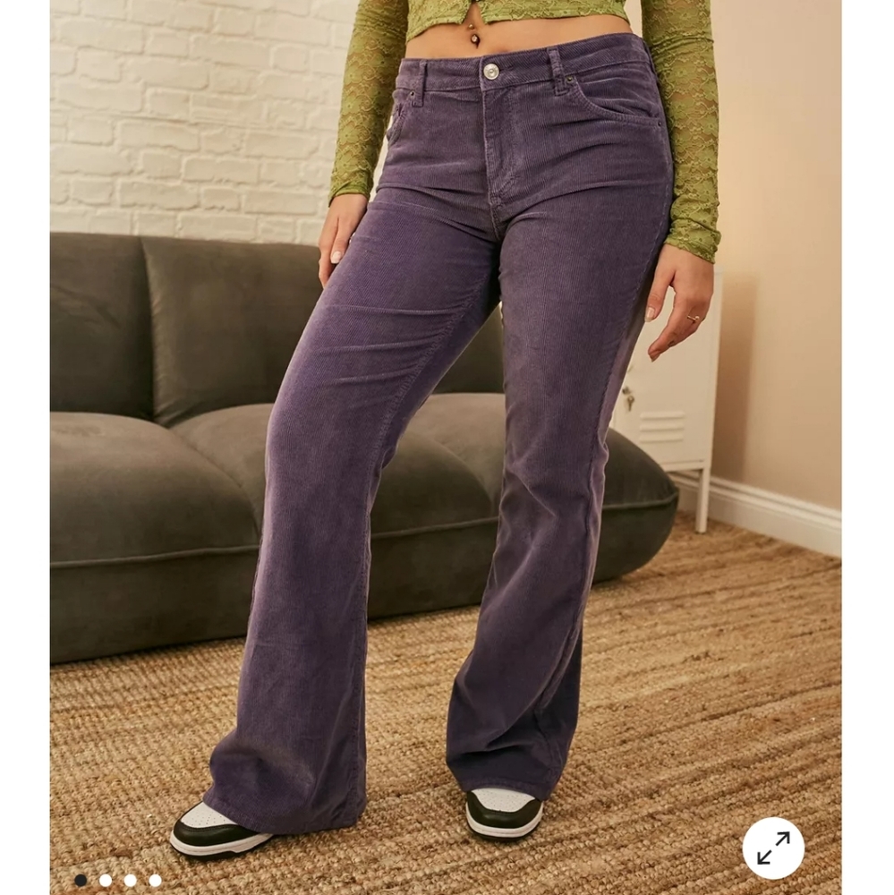 NWT BDG Purple Corduroy Flares - Picture 1 of 3